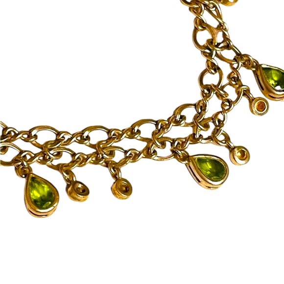 Peridot and Citrine Sterling Silver Charm Bracelet from The Silver Company - Picture 9 of 10